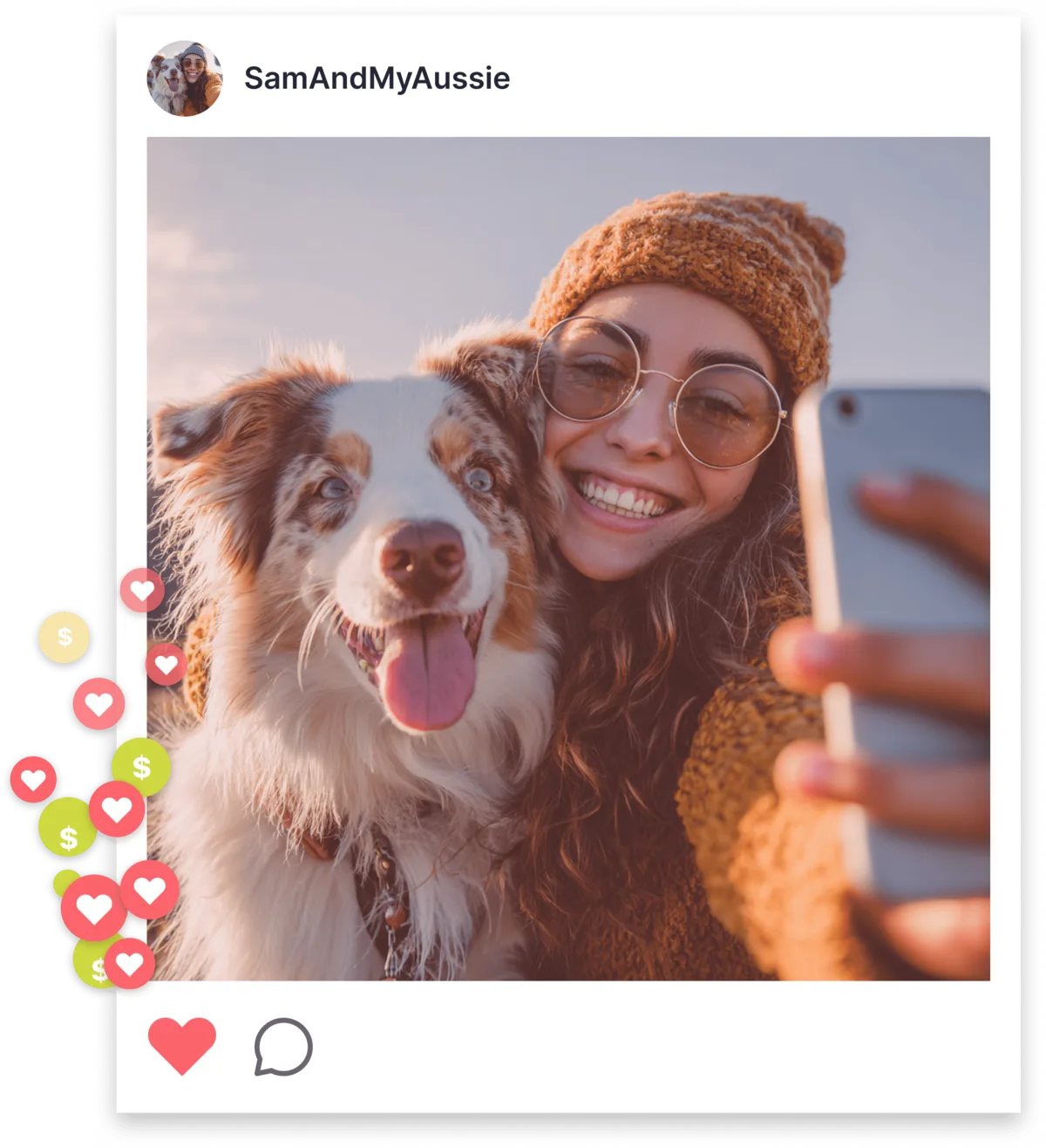 Creator sharing Traini with her dog