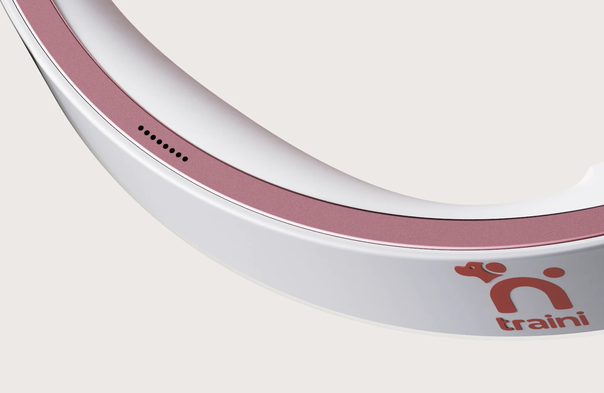 GPS Dog Collar - Crimson Pearl Side