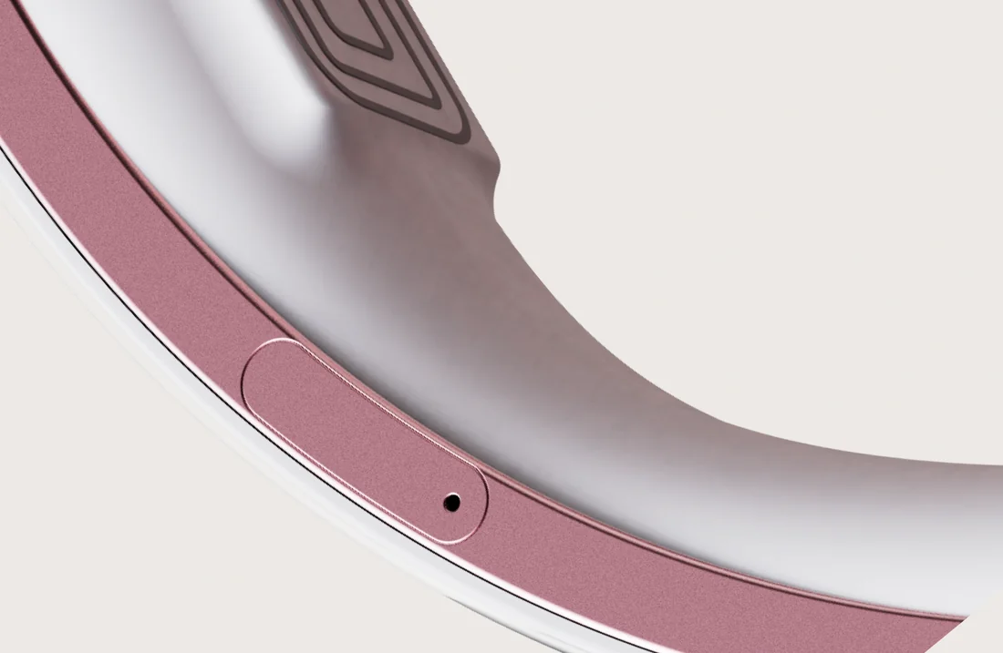 Smart Dog Collar - Crimson Pearl Closeup